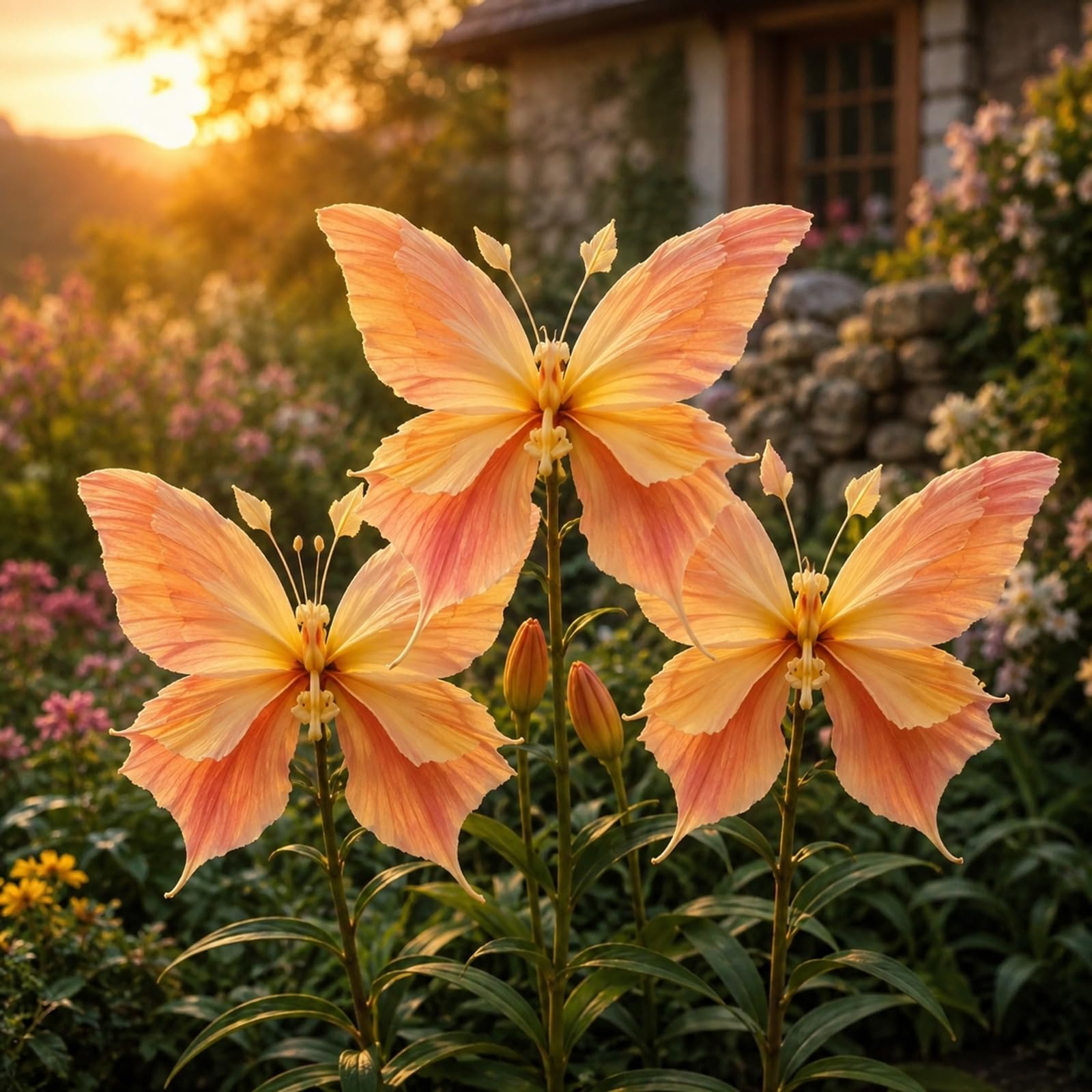 Perennial-Butterfly Lily Bulbs for Planting, Beautiful Garden Flowers Plant Bulbs,Garden Flowers,Wedding Flowers,Hardy Perennial-2 Bulbs-G