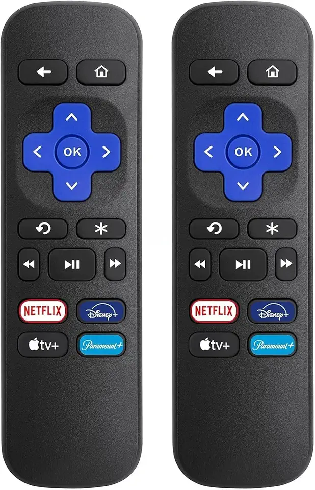 【Pacote com 2】 Adequado para substituições remotas Roku - Compatível com Roku Box, Roku Player, Roku Express, Roku Premiere, Roku 1/2/3/4 (não é compatível com TVs ou Sticks)