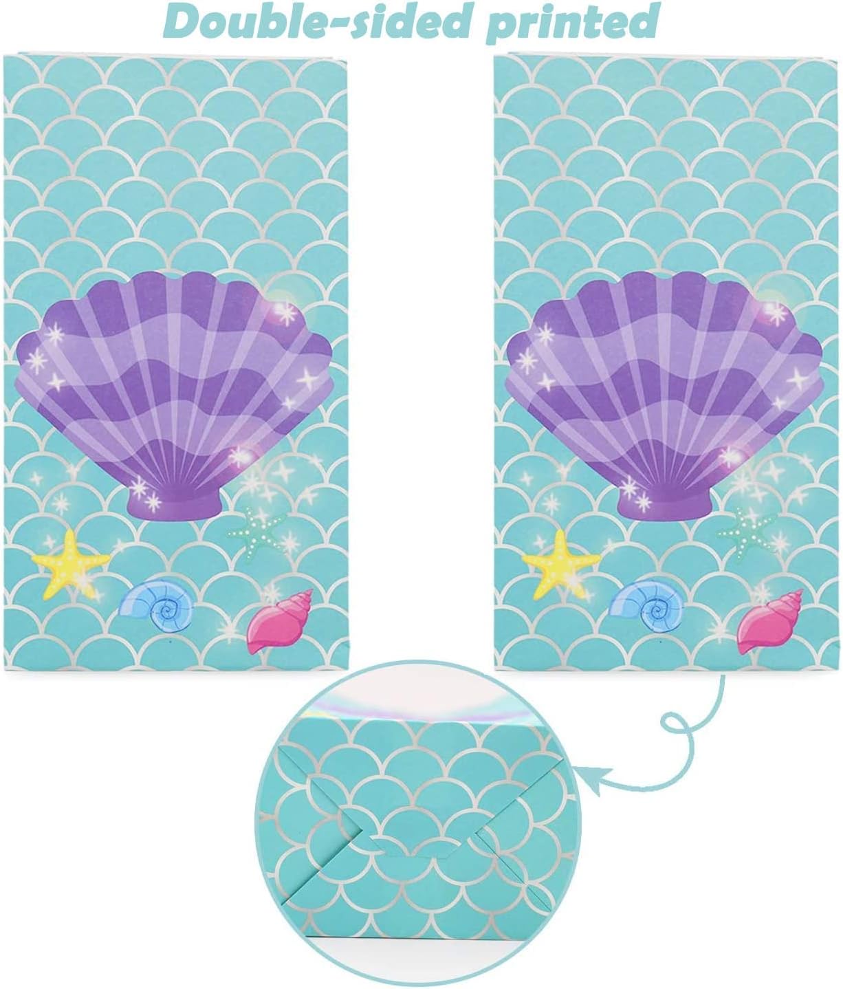 Bolsas De Regalo De Princesa Sirena Para Cumpleaños Y Baby S Color