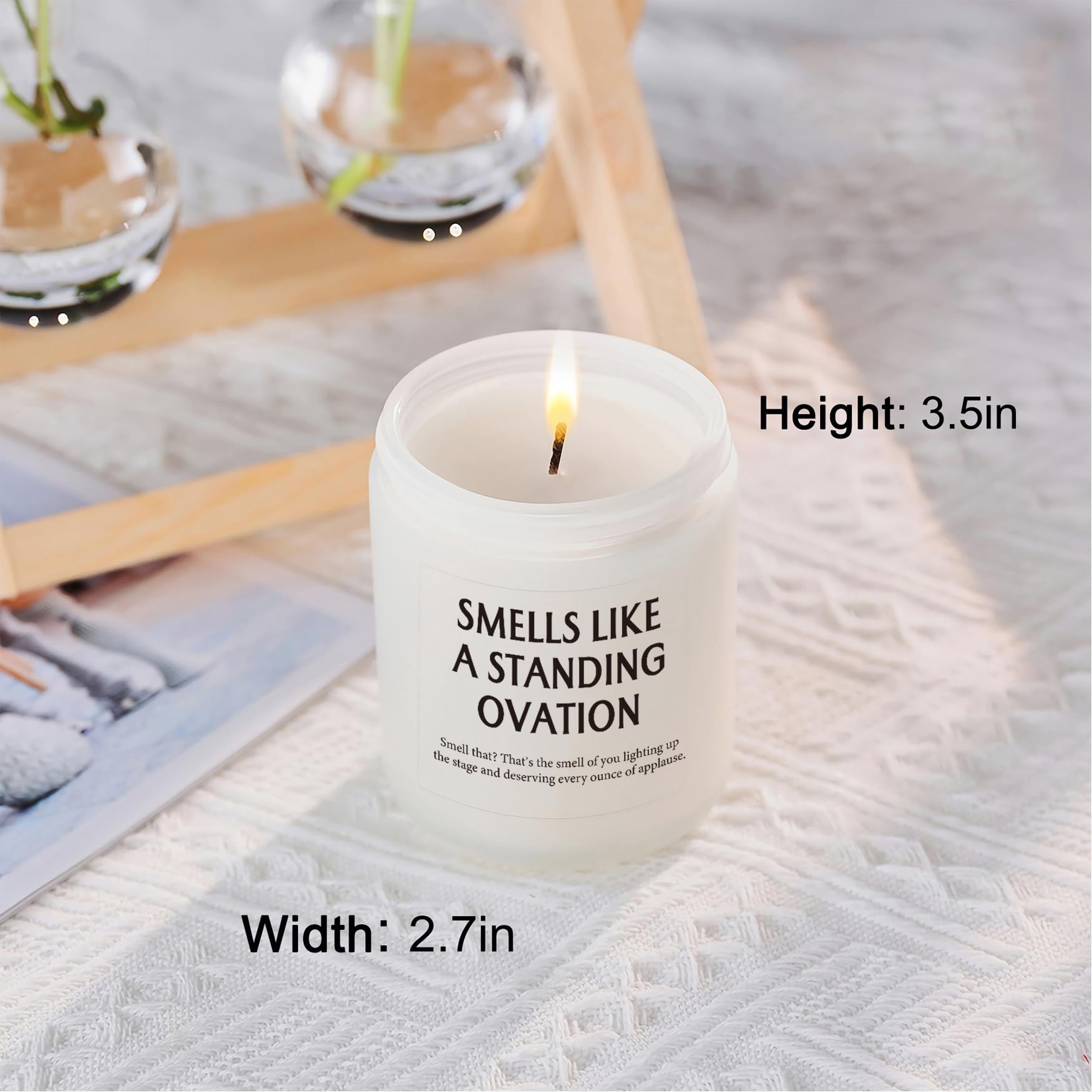 Funny Gifts for Graduates Musician Singer Actors Performer, Unique Graduation Performance Or Birthday Gift for Her Him Son Daughter Mom Students Friend Standing Ovation Candle