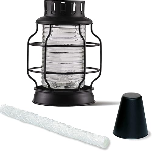 Miniatura 7 de TIKI Linternas de metal de mesa, paquete de 2  Elegantes antorchas de TIKI de mesa para exteriores, para patio, jardín y patio trasero, antorcha