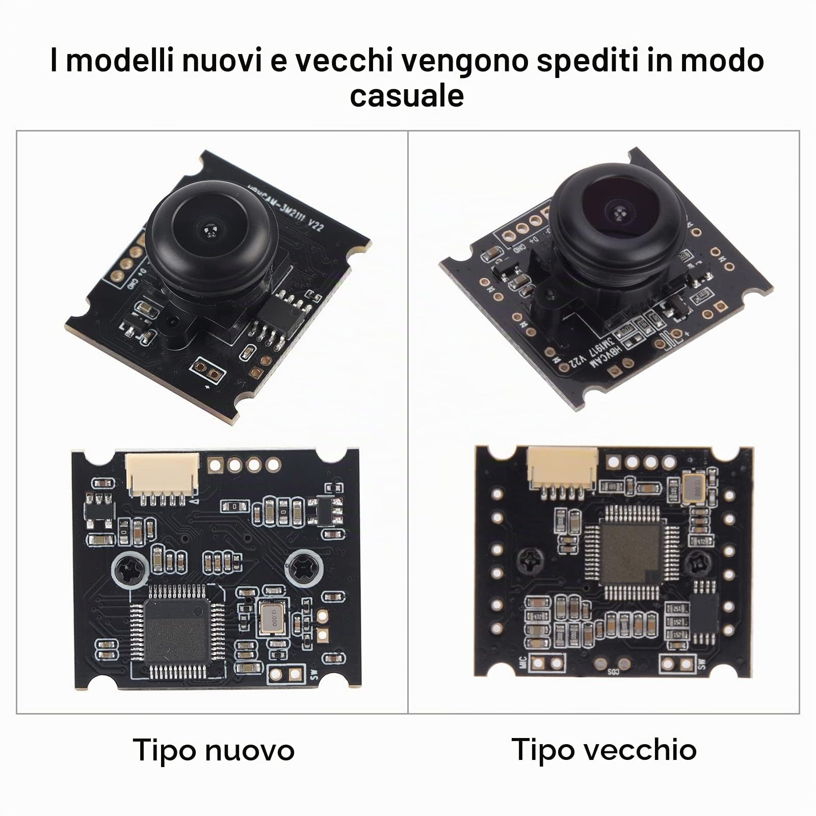 Usb Camera Module, Modulo Telecamera Webcam USB, Scheda Webcam Mini UVC Grandangolare 110 °, Modulo Telecamera Ad Alta Risoluzione 2048 X 1536 per Sorveglianza di Telefoni Cellulari