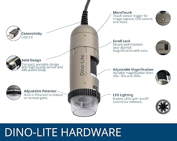 Dino-Lite AM4113ZT - 1.3MP, 20x - 50x, 200x, Measurement, Polarized Light