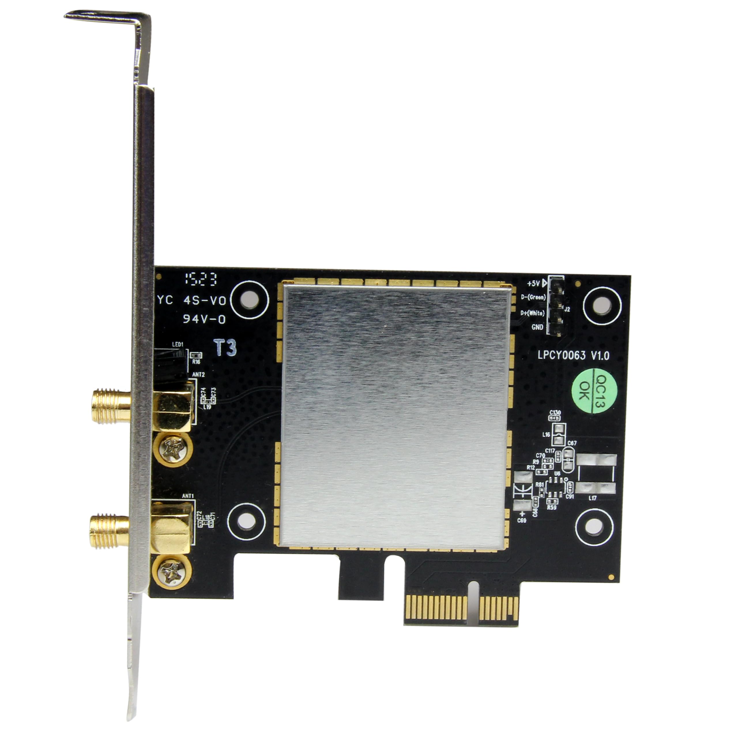StarTech.com PEX433WAC11 AC600 bezprzewodowy adapter sieciowy, 802.11ac, PCI Express, dwupasmowy 2,4 GHz/5 GHz bezprzewodowa karta sieciowa PCIe