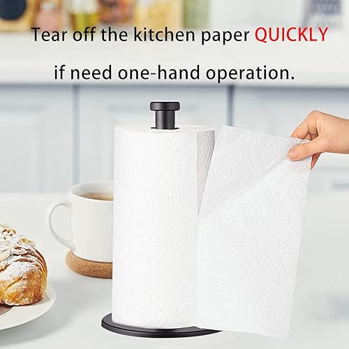 Miniatura 6 de Soporte para toallas de papel, soporte para toallas de cocina negro, soportes para toallas de papel de encimera para soporte de rollos de cocina,
