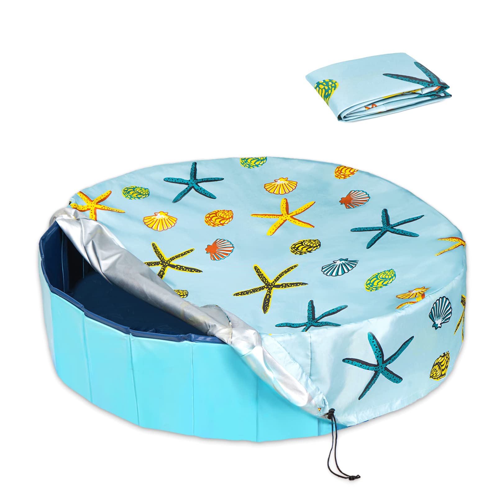 Ladadee Foldable Round Dog Swimming Pool Cover, for 32 