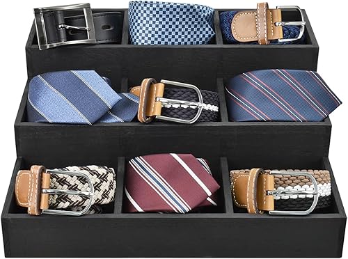 Miniatura 4 de Ikee Design Estante de madera con múltiples ranuras, elegante soporte organizador de madera, estante de exhibición para coleccionables, perfecto