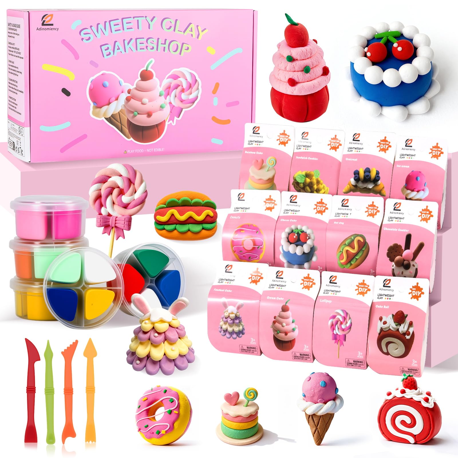 Adinomiency 12 Pack Clay Kit
