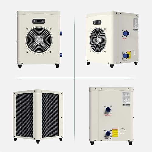 Miniatura 6 de ABORON Calentador de agua de piscina para piscinas sobre el suelo, bomba de calor de piscina de 1.8 P, 14300 BTUh, hasta 4000 galones, 110V  120V60Hz