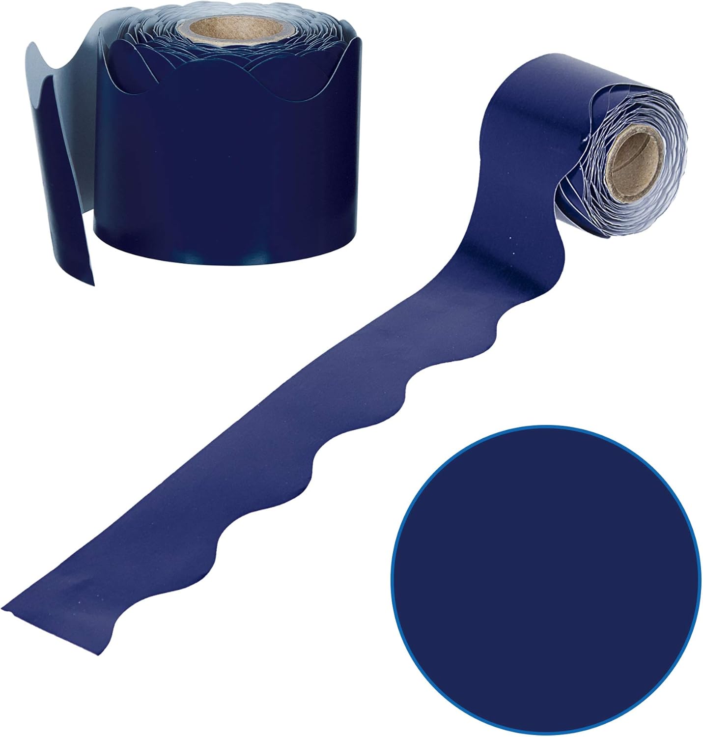 Carson Dellosa 36 Ft Scalloped Navy Blue Bulletin Board