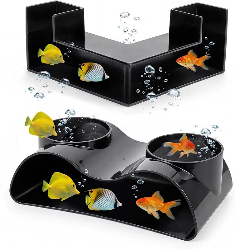 Eulihent 2 Pezzi Tunnel Sotterraneo per Acquario, Tunnel Acquario Della Grotta di Gamberetti Sotterraneo Gamberetti Grotta per Pesci e Gamberetti (17,6/12,5 cm)