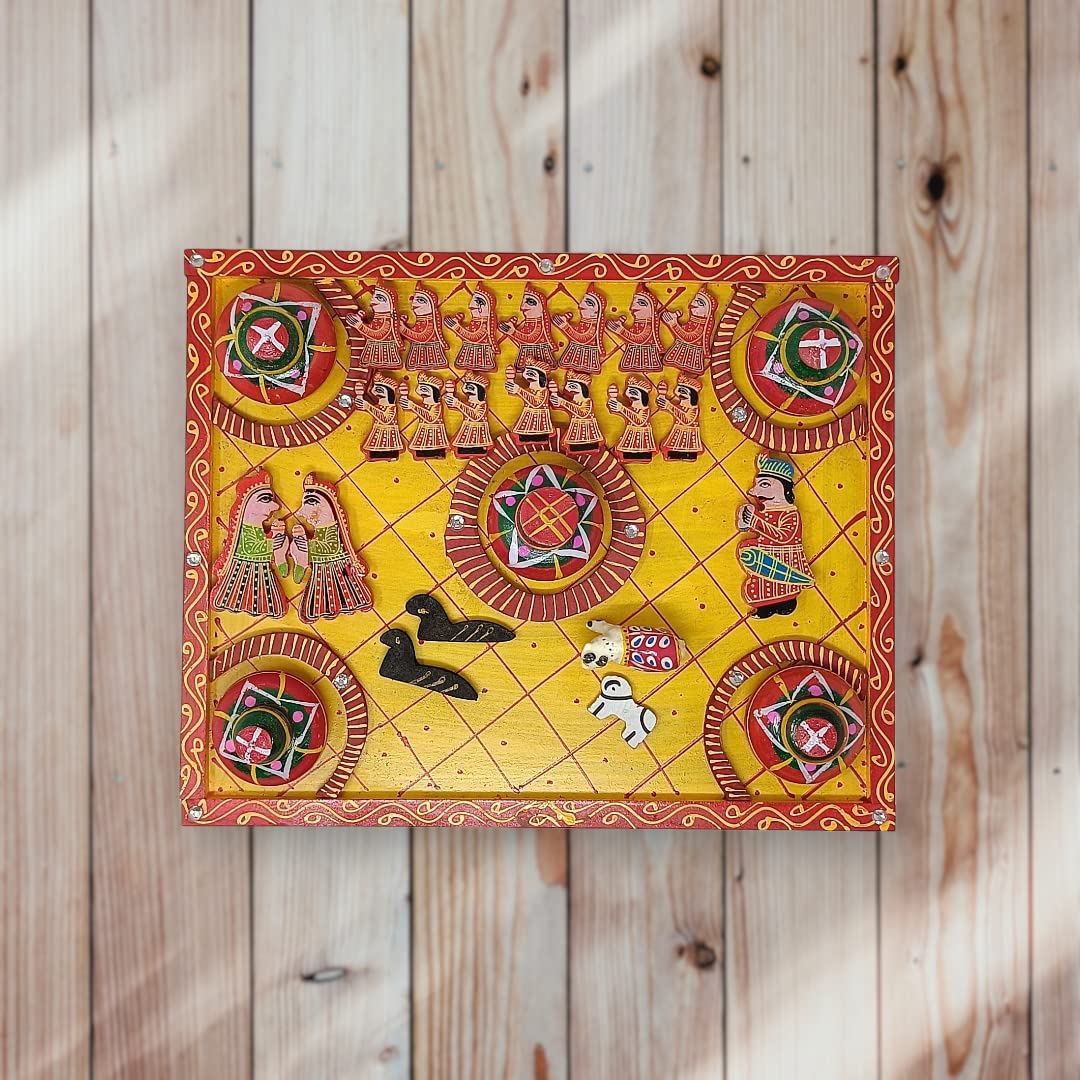 Handcrafted Bachbaras Puja Chowki - Traditional Indian Art -1