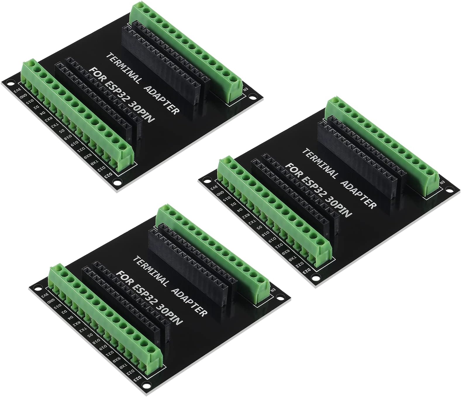 3PCS ESP32 Breakout Board GPIO 1 into 2 Compatible with 30 Pins ESP32S ESP32 Development Board 2.4 GHz Dual Core WLAN WiFi + Bluetooth 2-in-1 Microcontroller ESP-WROOM-32 Chip for Arduino