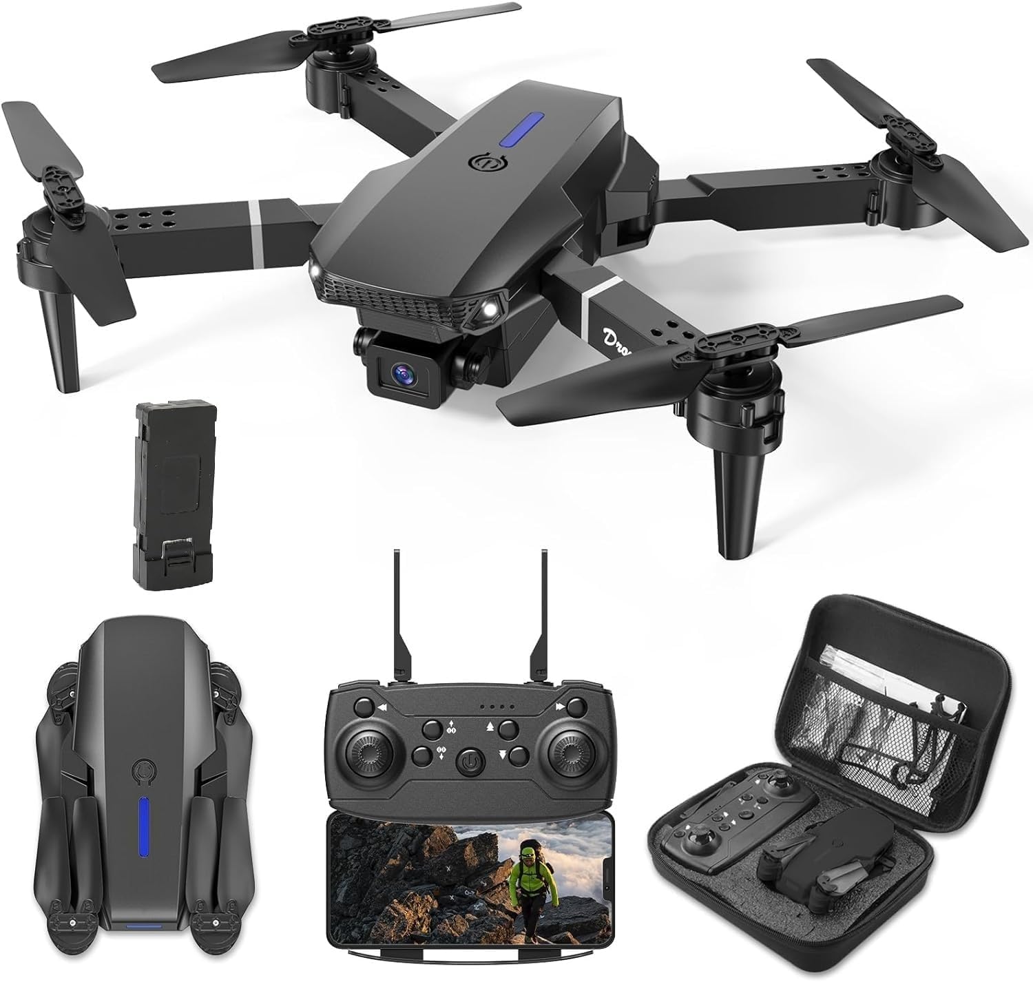 TR Tinsrom Drone-With-Camera-Flash-Lights-For-Adults-4k-1080P-HD-Drones-Toys-GPS-Auto-Return-One-Touch-Take-OFF-and-Landing - multi colour (B0DGT9LV29) Amazon Price History, Amazon Price Tracker