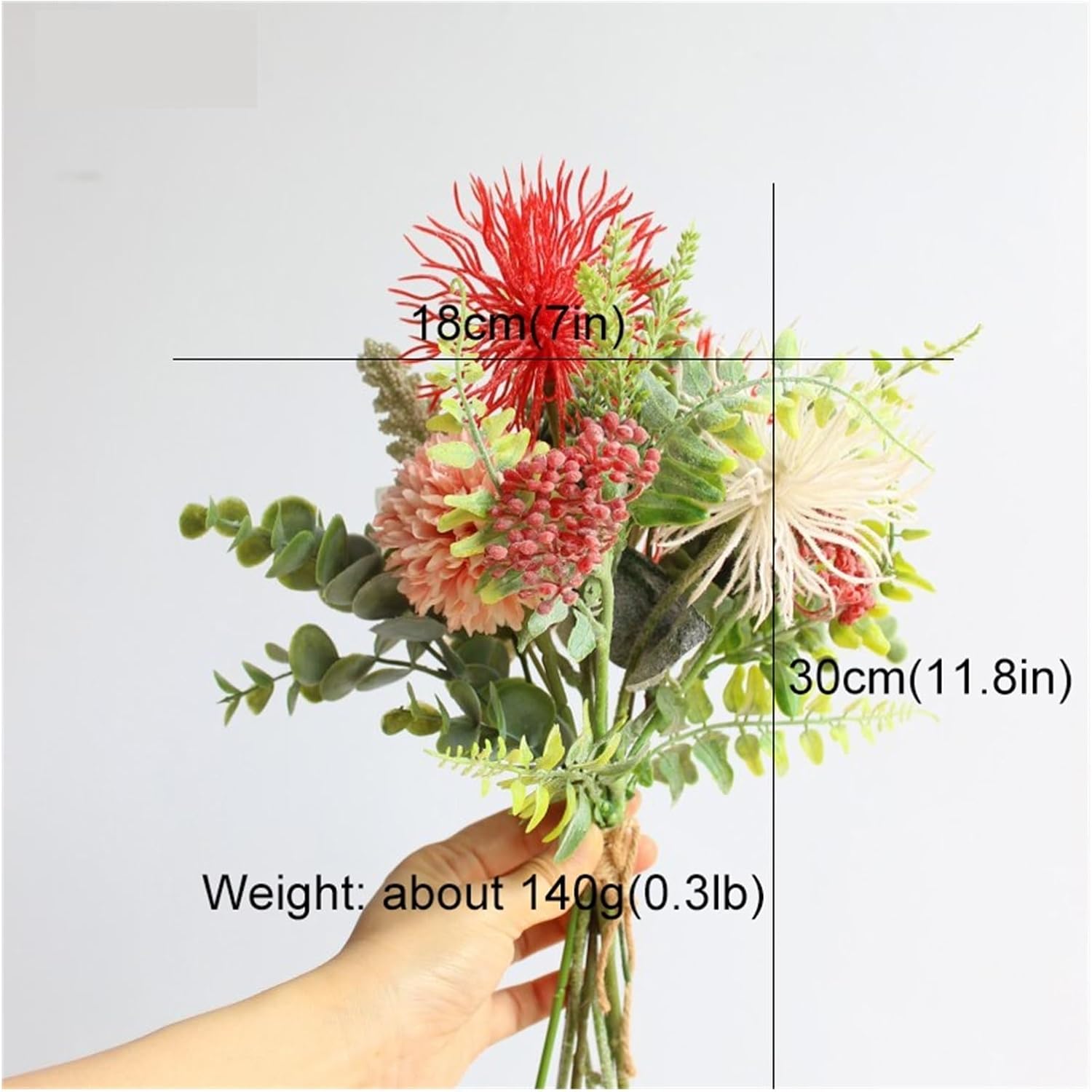 造花 シミュレーションブーケ ブライダル ウェディングフラワーブーケ 人工シルク ローズプーフ ラベンダー バニラスパイク ユーカリ