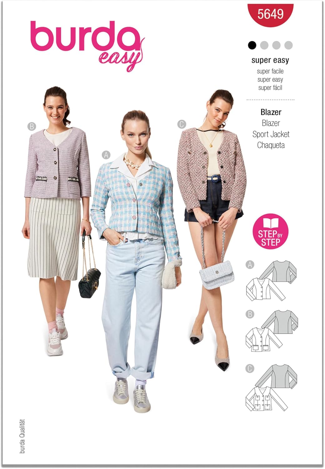 Burda Style 5649 Sewing Pattern for Misses Jackets