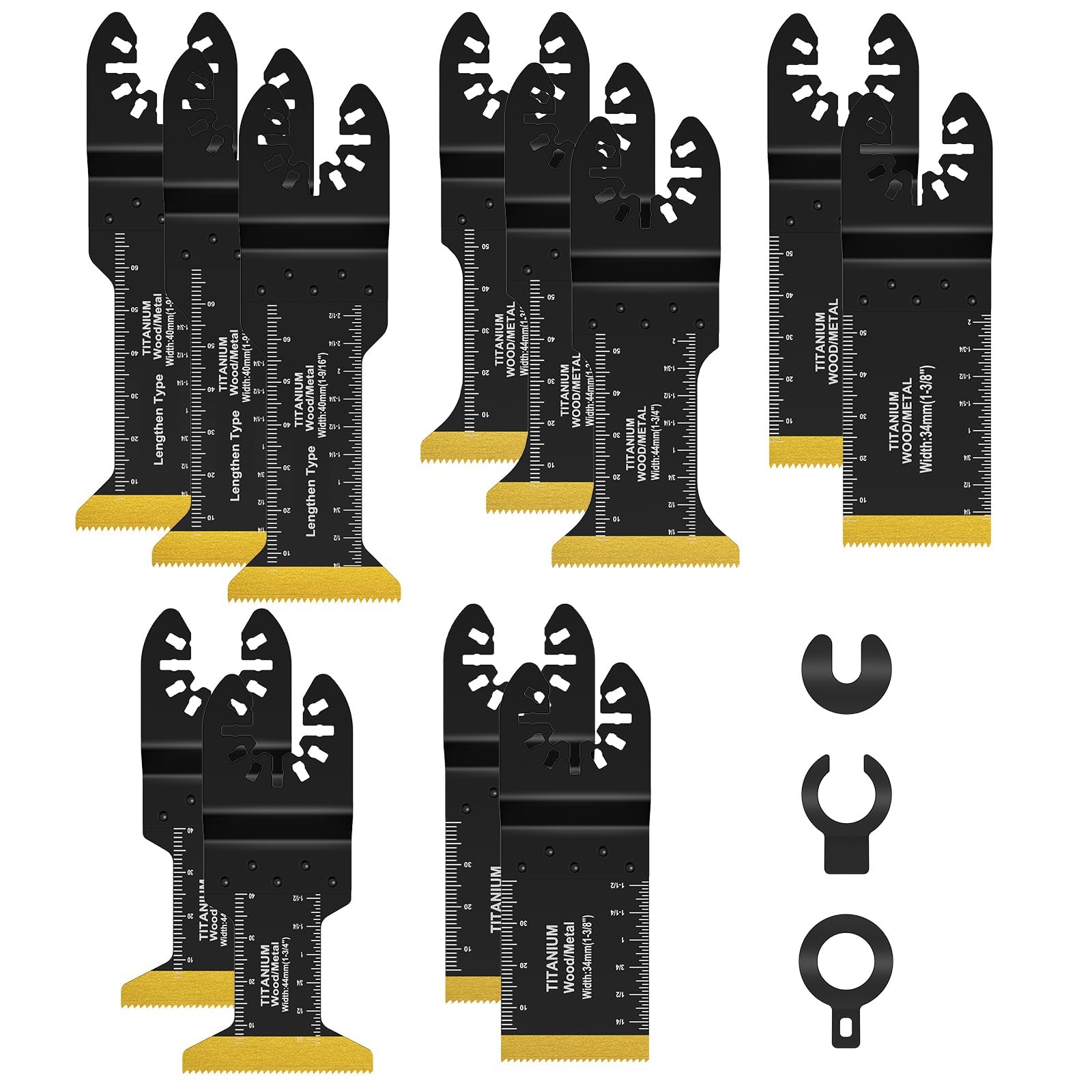 Lames de Scie Oscillantes Titane 12PCS de Haute Précision pour Métaux