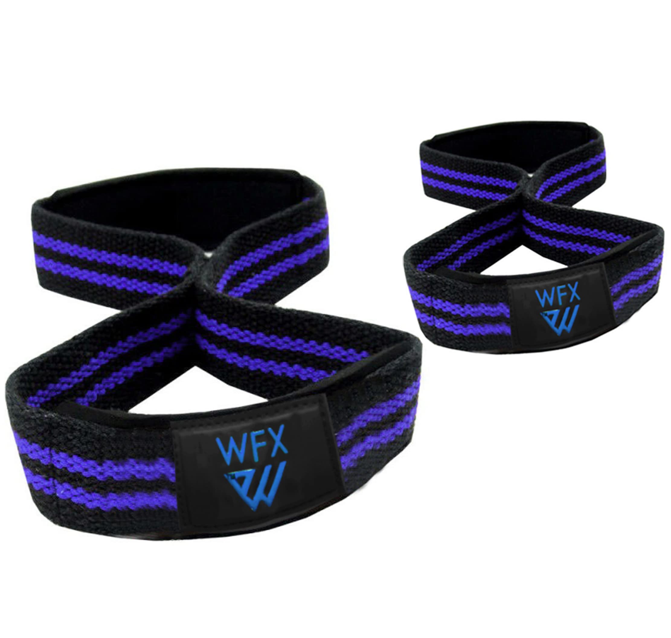 Weight Lifting Straps Padded Figure 8 Wrist Support Gym Wraps Men Women Fitness Bodybuilding Double Loop Workout Heavy Training Powerlifting Dumbbell