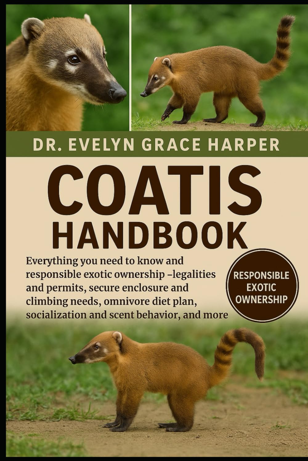 COATIS HANDBOOK: Everything You Need to Know and Responsible Exotic Ownership — legalities and permits, secure enclosure and climbing needs, omnivore ... socialization and scent behavior, and more
