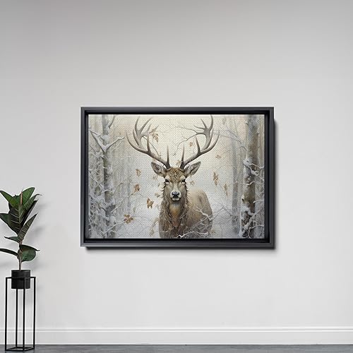 Miniatura 5 de Winter Wall Art Prints, Cozy Christmas Room Decor, Snow Forest Frost Pictures, Xmas Deer, Photo for Gallery Wall Home Nordic Decor, Natural Gifts,