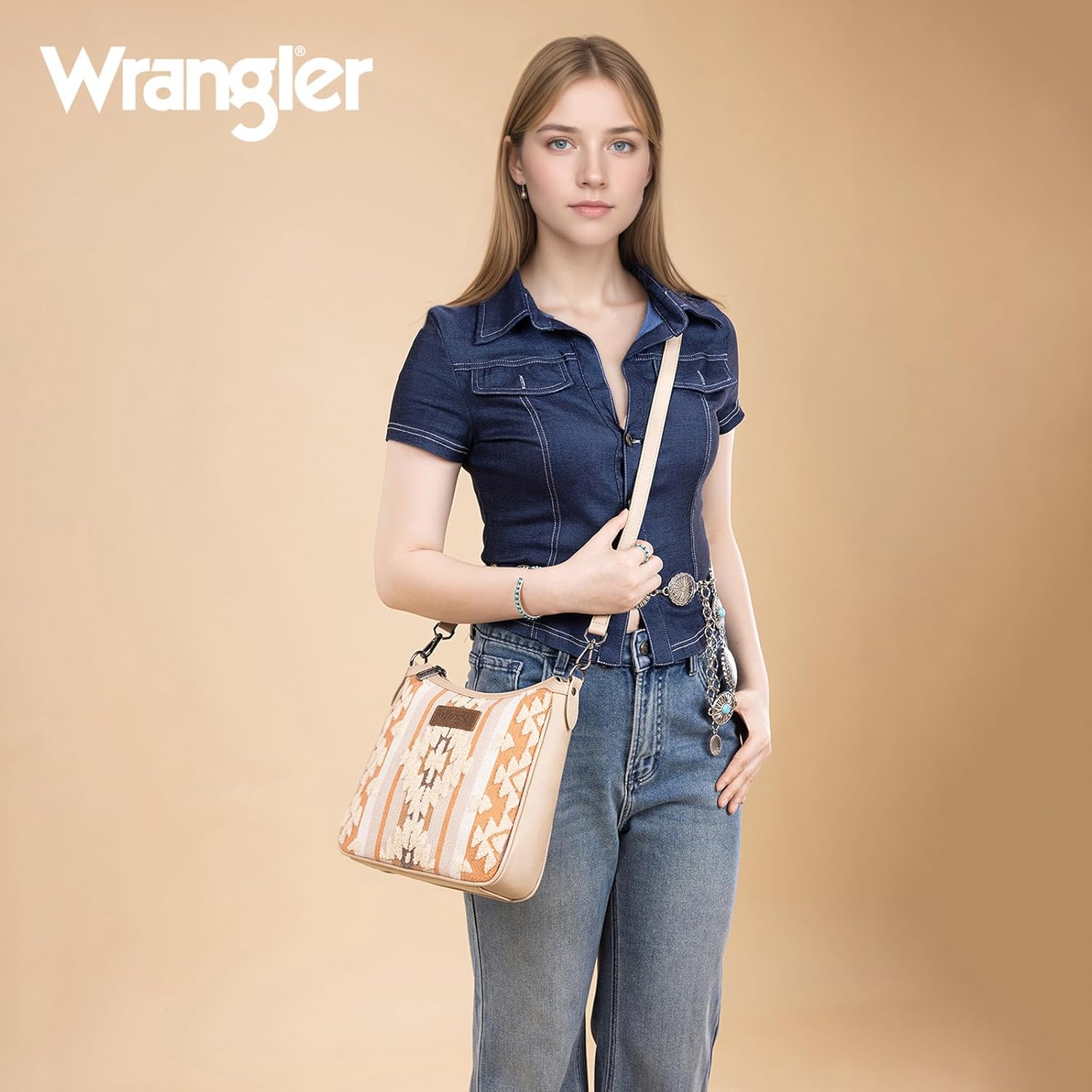 Wrangler Chenille Shoulder Bag for Women Western Women's Crossbody bags Aztec Top-handle Bags - Image 2