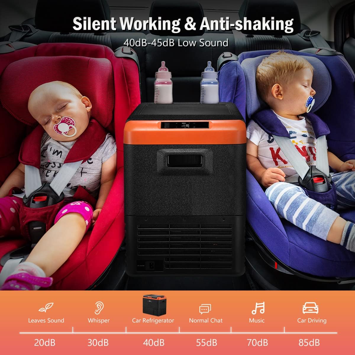 Artestia 12 Volt Car Refrigerator, APP Control Portable Refrigerator, 53 Quart (50L) Electric Cooler Home Use Portable Freezer (-4℉~68℉) 12/24V DC , 100-240 AC Car Fridge for Road Trip, Camping, Vehicles, RV, Semi Truck : Automotive