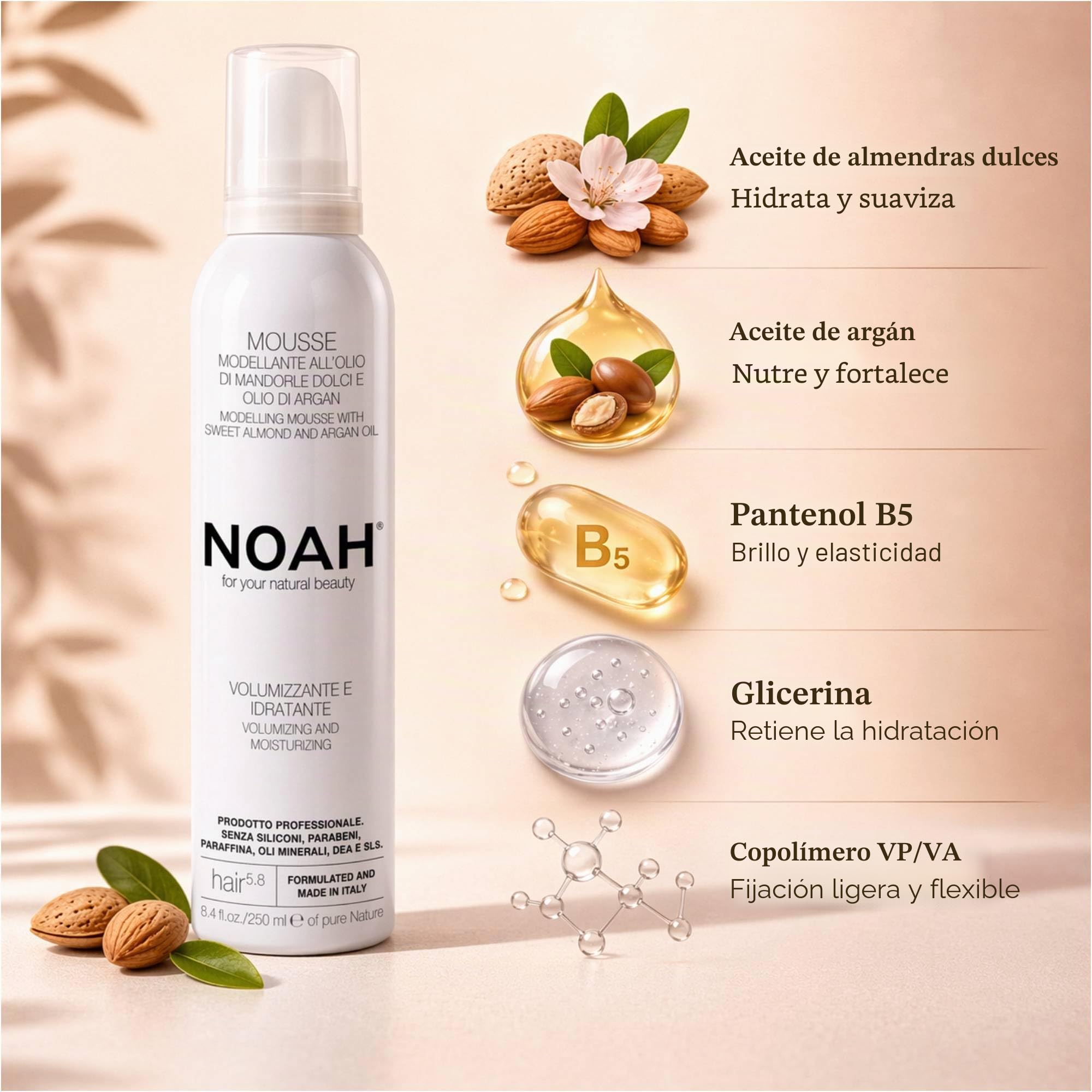 Noé 5.8 modelar mousse 250 ml