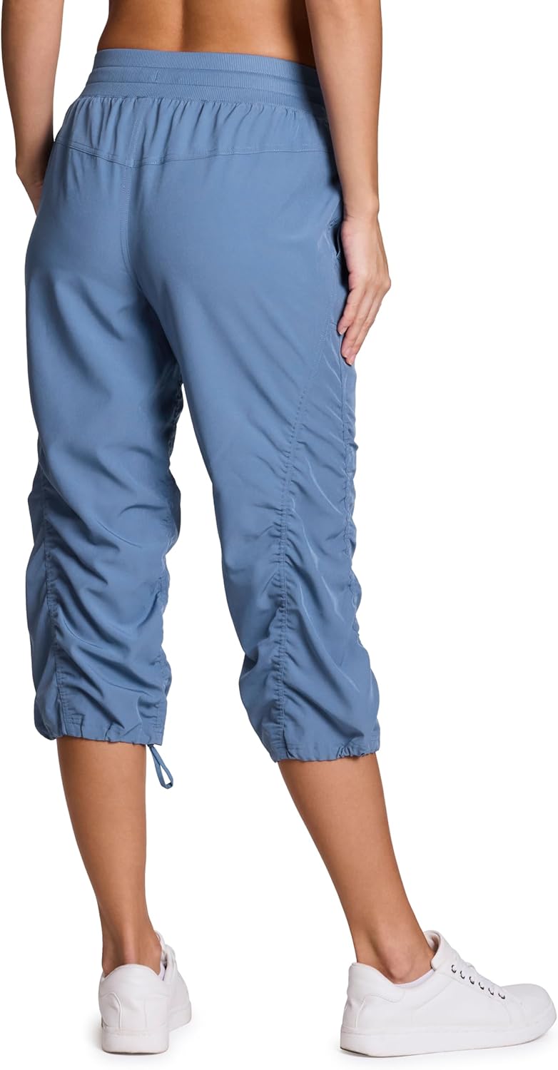 RBX Active Capri Pants for Women Joggers Stretch Lightweight Women’s Casual Pant Capri with Drawstring