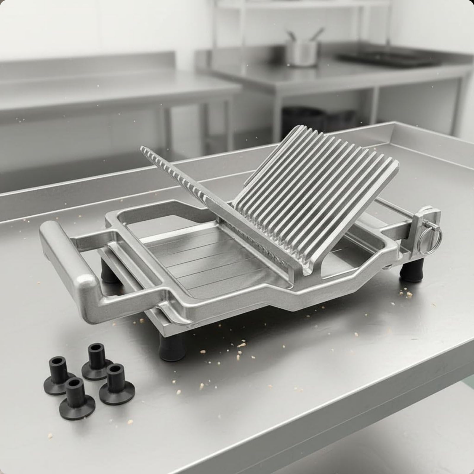 Cheese Slicer Käsehobel Käseschneider Gemüseschneider Küchenhobel mit Robuster Edelstahlklinge Und Langlebigem Aluminiumrahmen für Schnelle, 10 Mm, Käseschneider B-Modell Mit Saugnapf