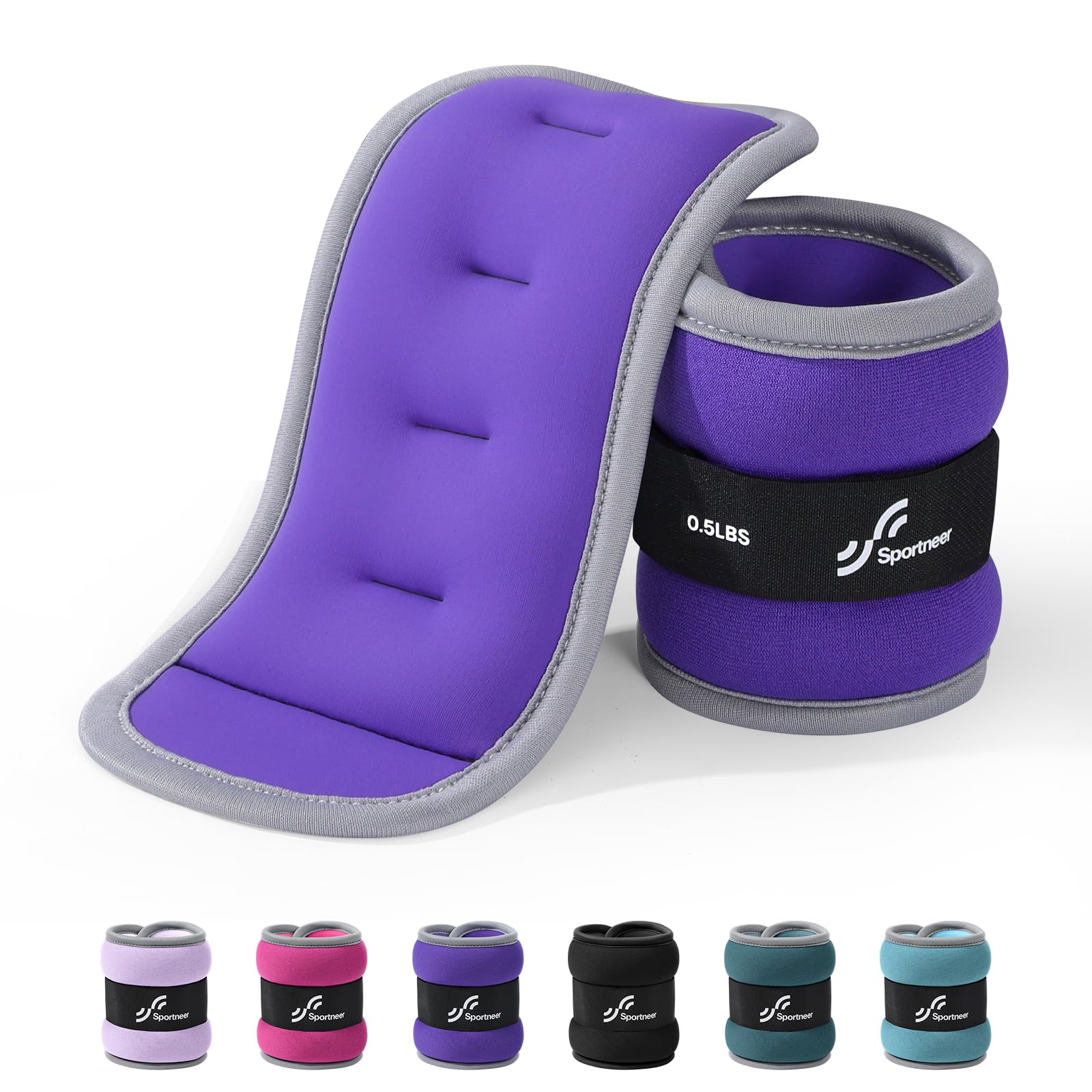 Sportneer Ankle Wrist Weights for Women Men Pair of 1/2/4/6/10 LBS Options