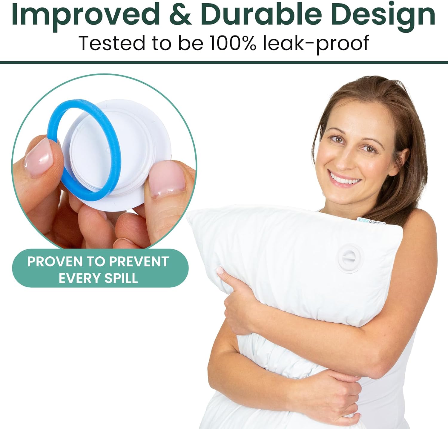 Water Pillow (26'x18') - Memory Foam Pillow for Side, Back, Stomach Sleepers with Adjustable Support