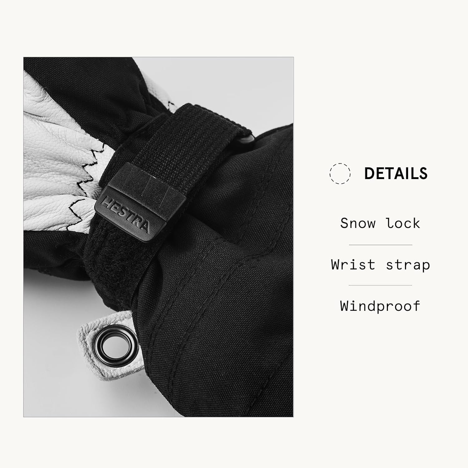 Hestra Army Leather Heli Ski Junior Mitt (Youth 4-13yrs) | Waterproof, Insulated Classic Kids Snow Mittens I Ski & Snow Play - Image 4