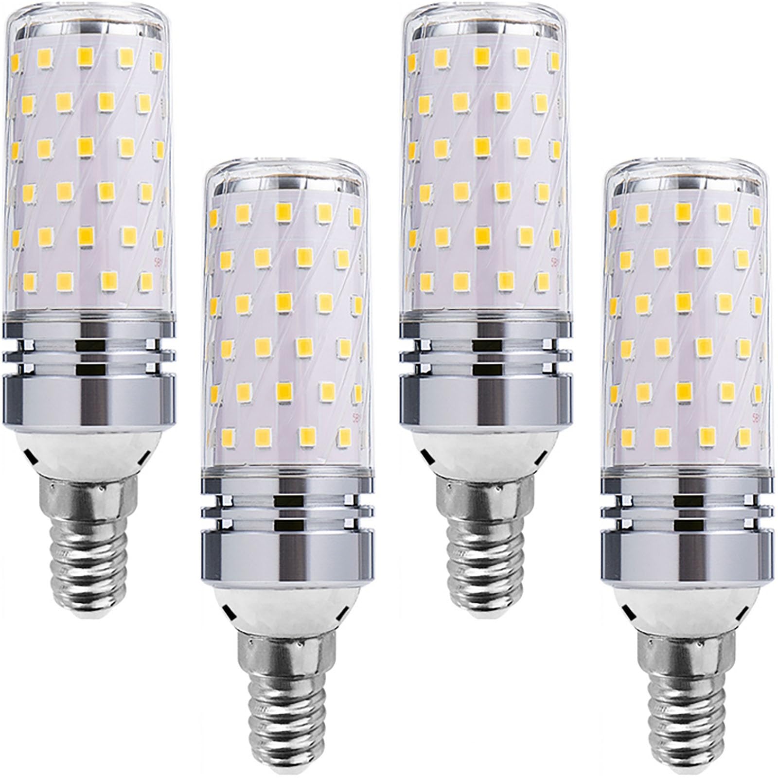 lámparas LED, Bombilla LED E14 de 16 W, 85 V-265 V, equivalente a una bombilla halógena 160, casquillo mazorca, 1600 lm, no regulable, paquete 4(Natural White)
