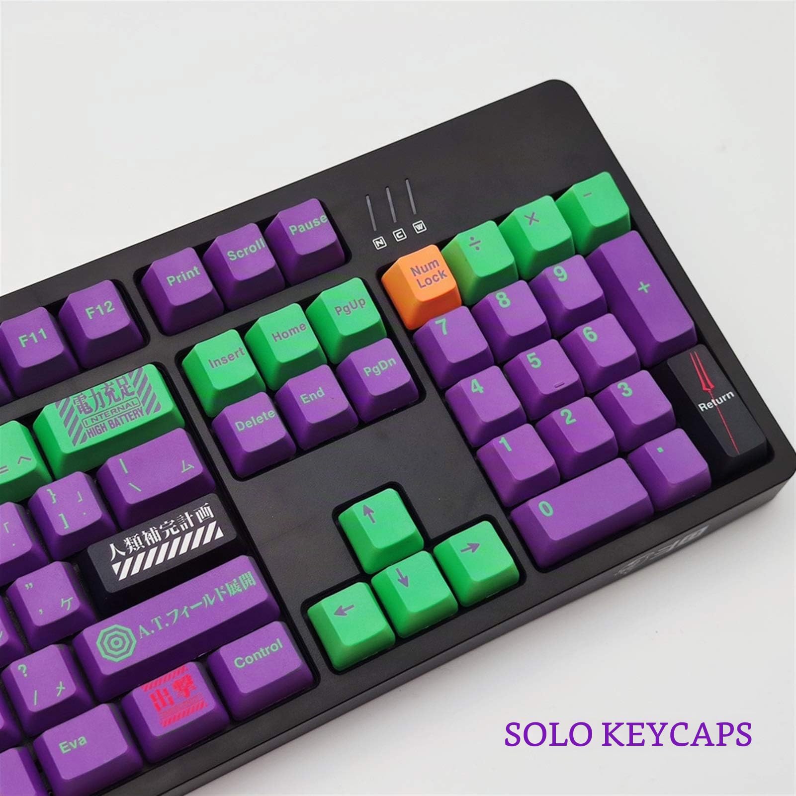 Eva 01 PBT KeyCap Evangelion 117 Keys Dye Sublimation Profilo OEM Profilo Giapponese Personalizzato KeyCaps per Cherry MX Switch Mechanical Gaming Keyboard