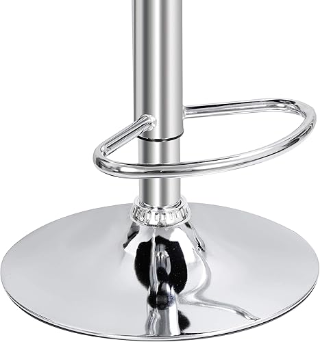 Miniatura 6 de ZENY Juego de 2 taburetes de bar giratorios ajustables, modernos taburetes de bar de cocina de piel sintética, taburete de bar cuadrado, color negro