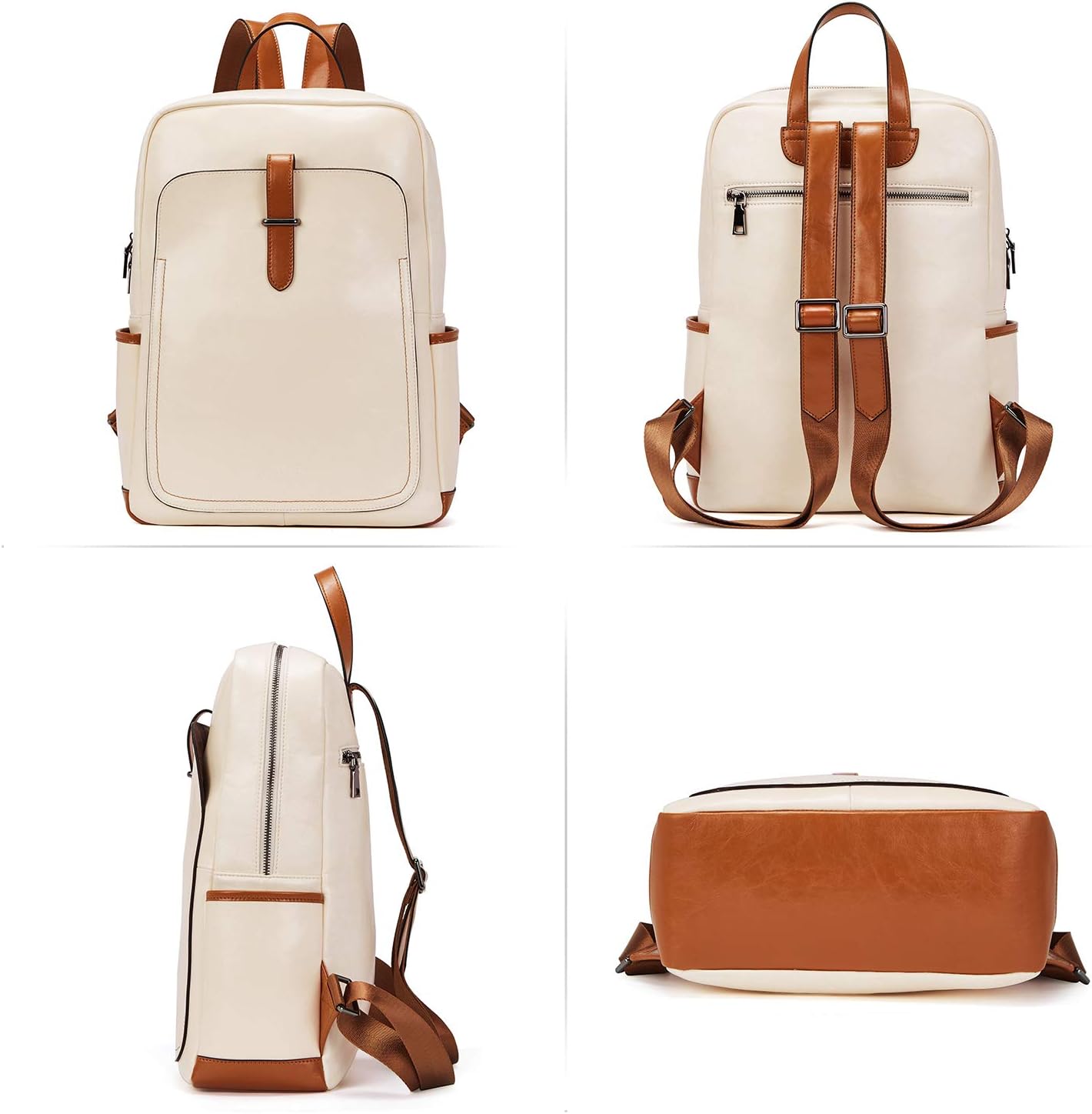 BOSTANTEN Leather Backpack College Daypack Image