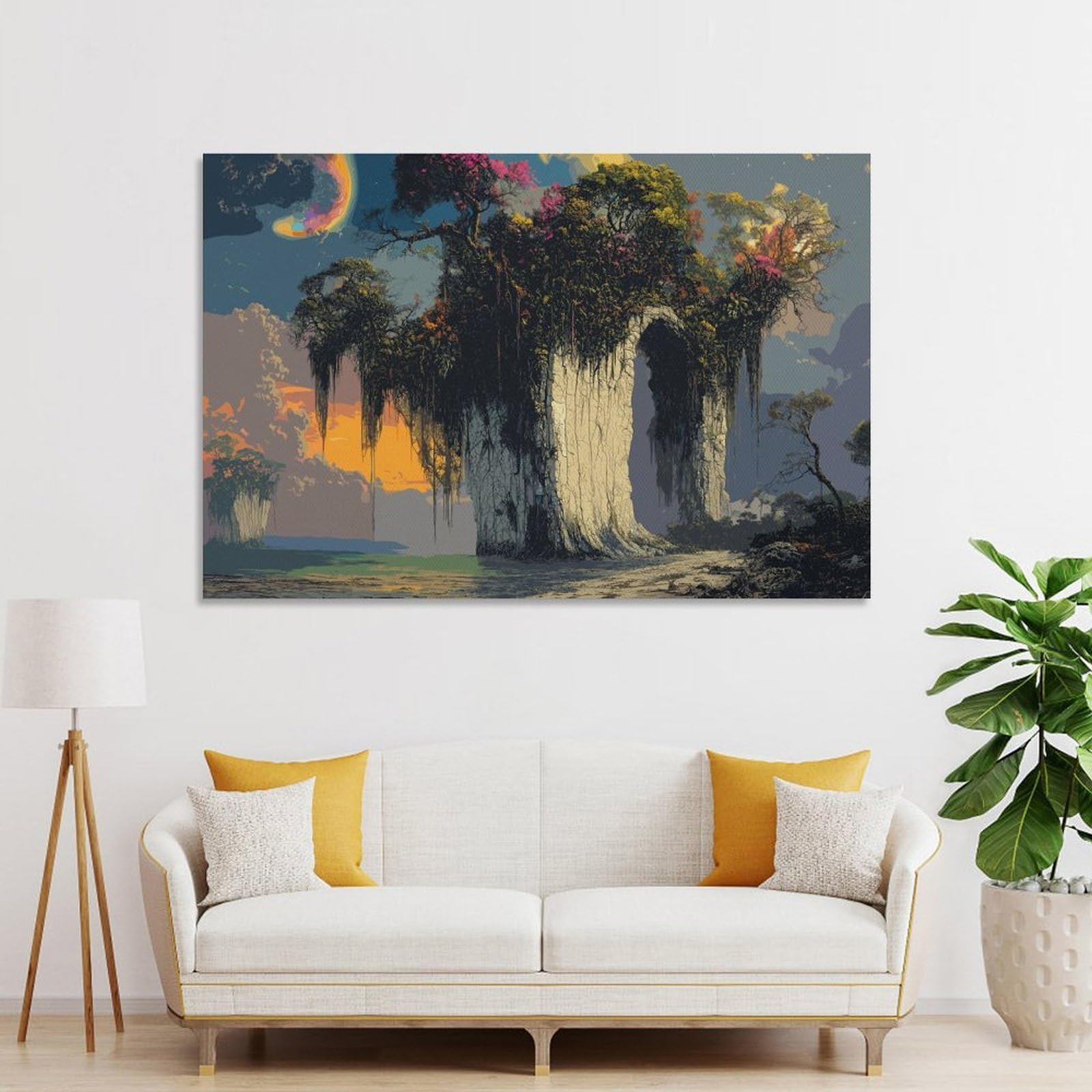 Junmoney Canvas Wall Art Nature Fantasy, 08x12inch(20x30cm), for New Homes, Bedrooms Or Workspaces, Canvas Artwork with Gifting Potential