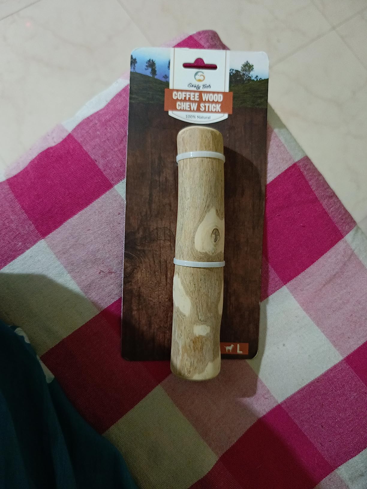 Buy Goofy Tails Coffee Wood with Coconut Choir Rope Dog Toys Natural