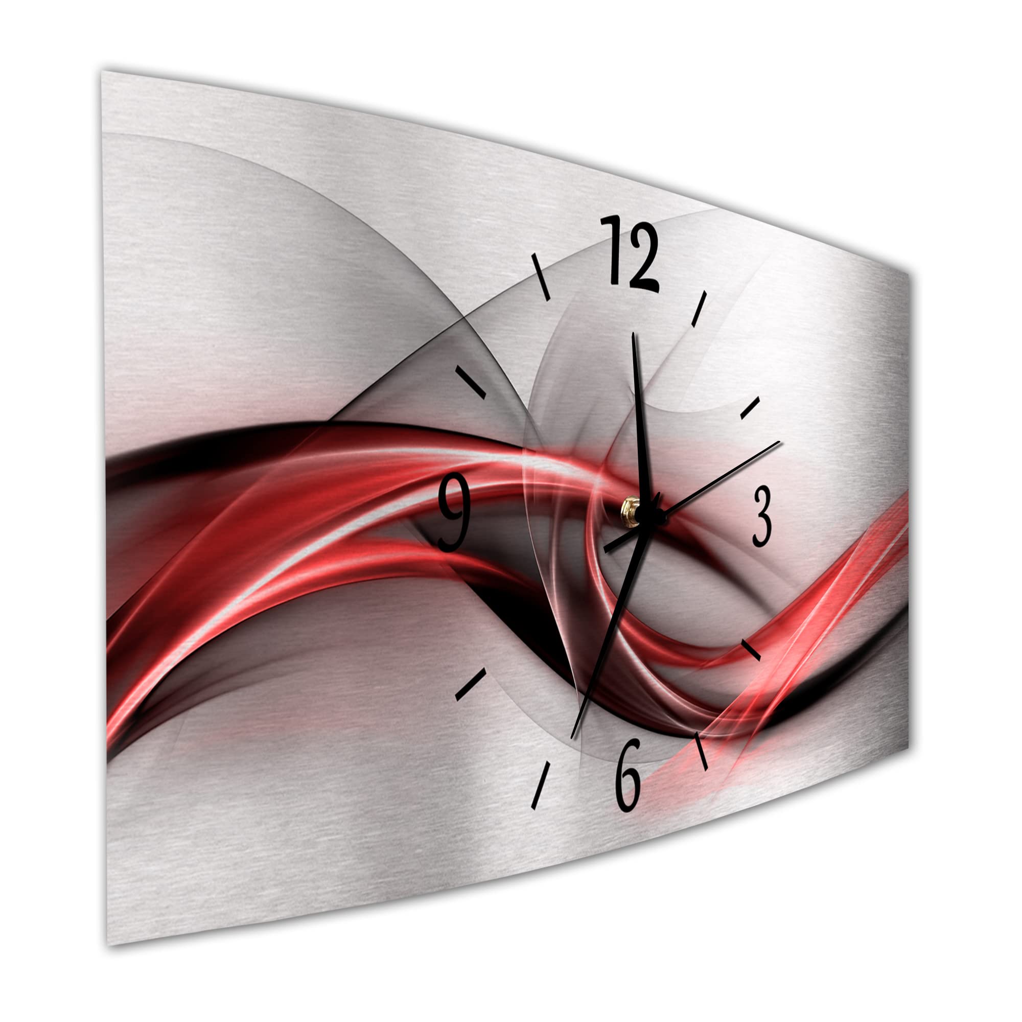 BM Funk Quarz Wanduhr Funkwanduhr Funkwanduhren Funkuhr Funkuhren kein Ticken lautlos geräuschlos leise modern ohne Tickgeräusche groÃŸ XXL Wohnzimmer Küche Digital Art Abstrakt 10126-1a SZ