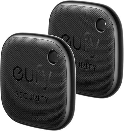 eufy Security by Anker SmartTrack Link (Black, 2-Pack), Android not Supported, Works with Apple Find My (iOS only), Key Finder,...