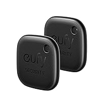 eufy Security SmartTrack Link (nero, confezione da 2) Key Finder compatibile con Apple Find My (iOS) Key Finder Bluetooth Tracker per auricolari e localizzatore di bagagli