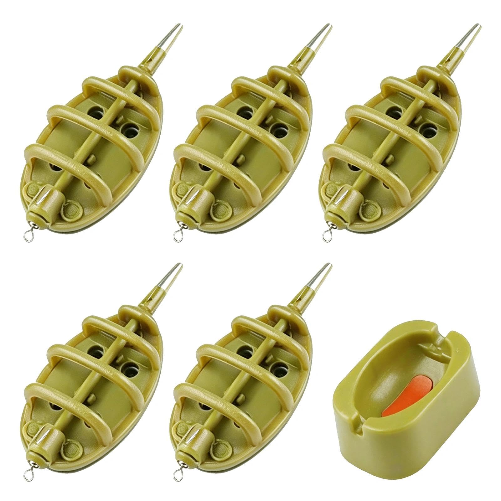 6pcs Method Feeder Kit, Method Feeder & Bait Holder for Carp Fishing