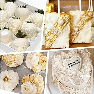 Valentines White Pearl Sugar Sprinkles for Cake Decorating, Candy Pearls Cupcake Toppers, 150g/5.29oz Mix Size, Baking Cake Decorations, Valentine's Day, Wedding Party Holiday Supplies