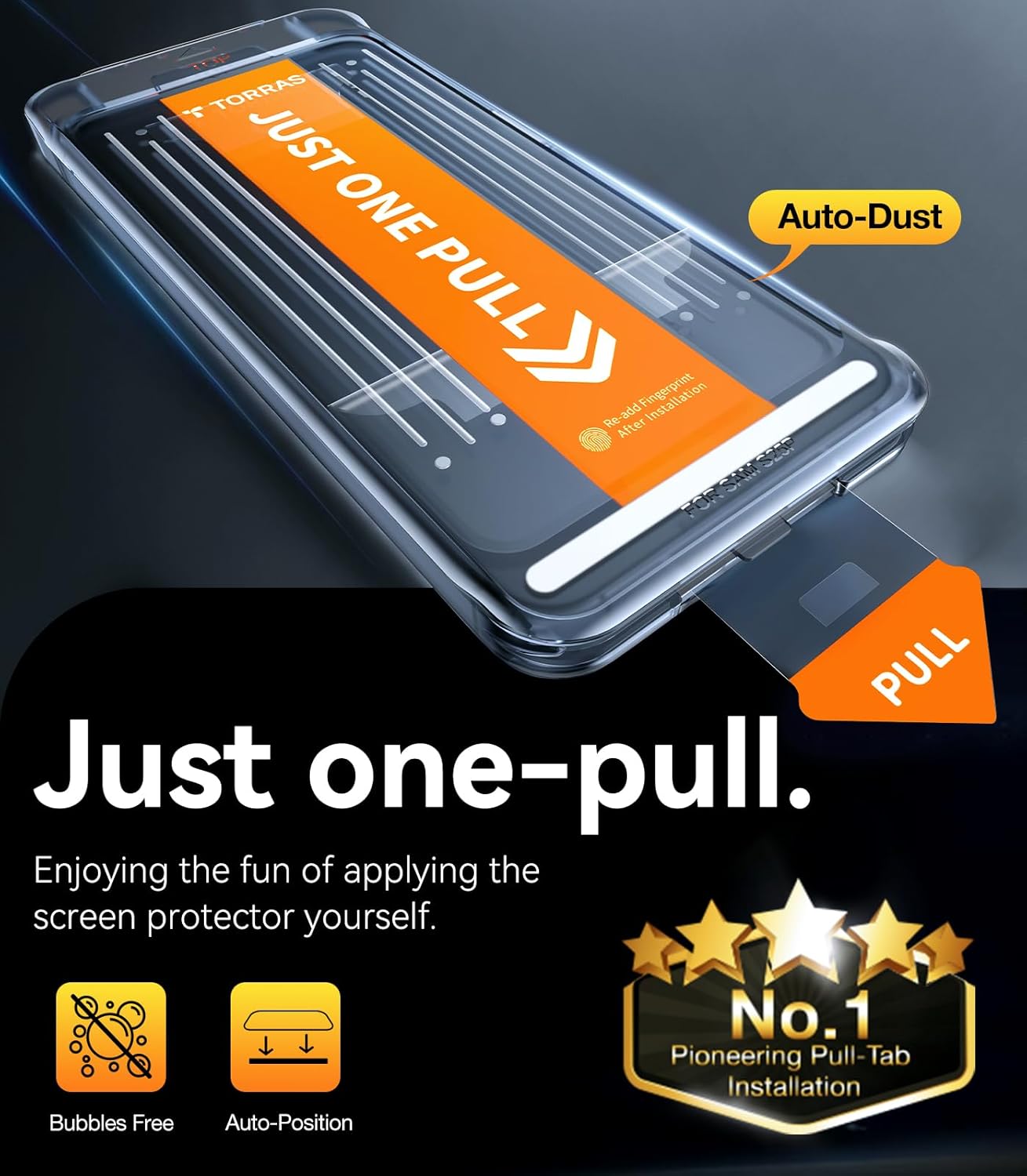 TORRAS for Samsung Galaxy S25 Screen Protector, 9H+ Military-Grade Shatterproof Tempered Glass 2 Pack- Responsive Touch, Anti-Scratch, Full Coverage, Bubble Free, HD Clarity, Easy installation - Image 2