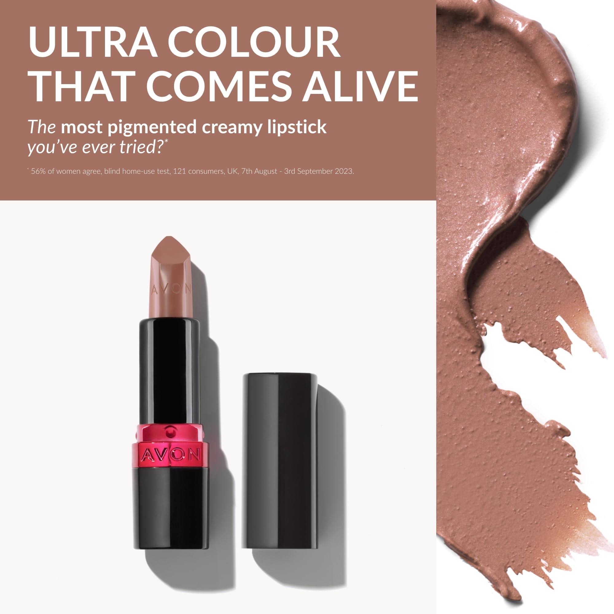 Avon Ultra Creamy Satin-finish Lipstick Pinched Pink with Vitamin E - Image 2