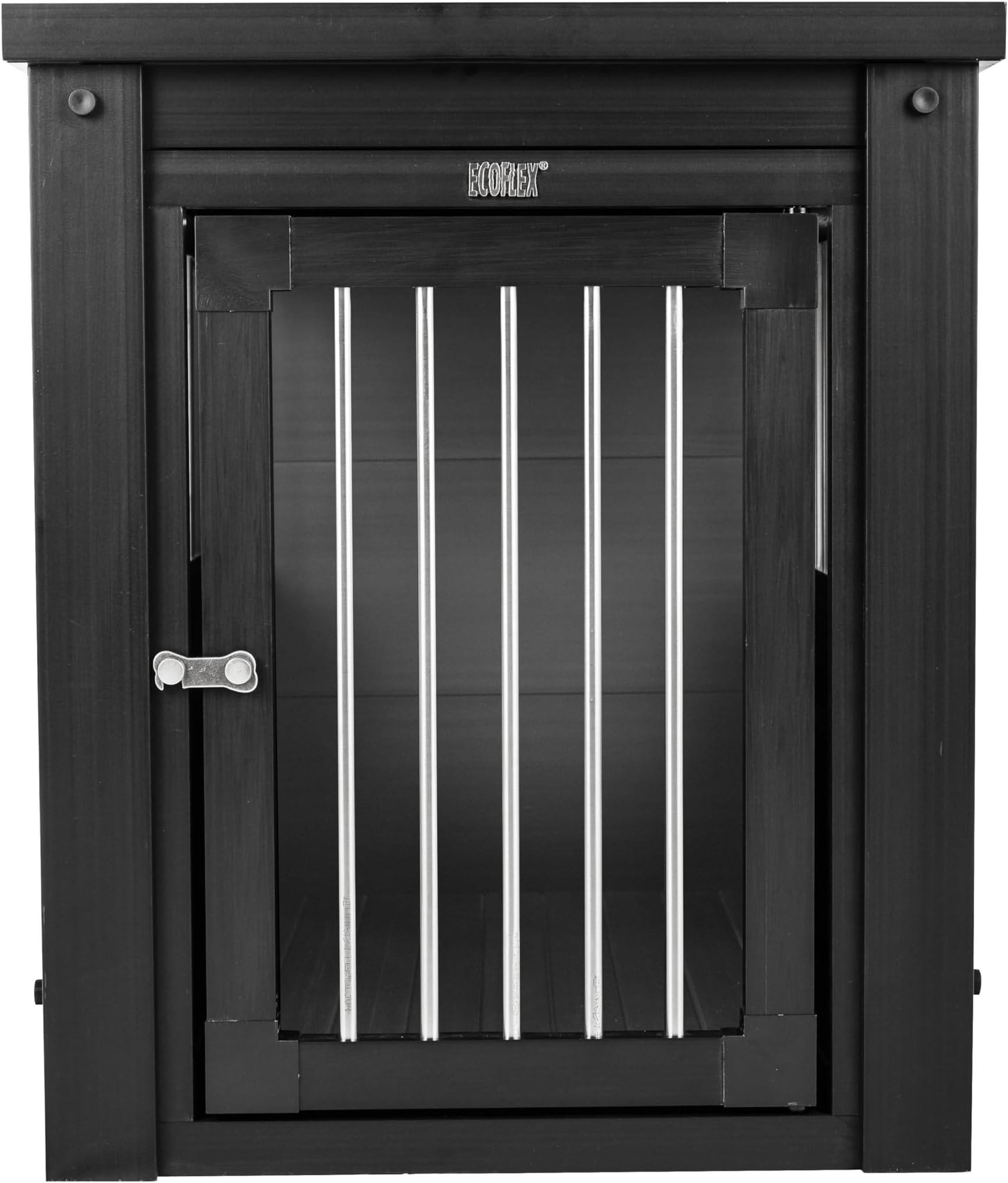 New Age Pet ECOFLEX InnPlace Dog Crate & End Table, Indoor Furniture Style Pet Kennel for Small, Medium, Large & XL Dogs, Durable Composite, Espresso Black, Medium