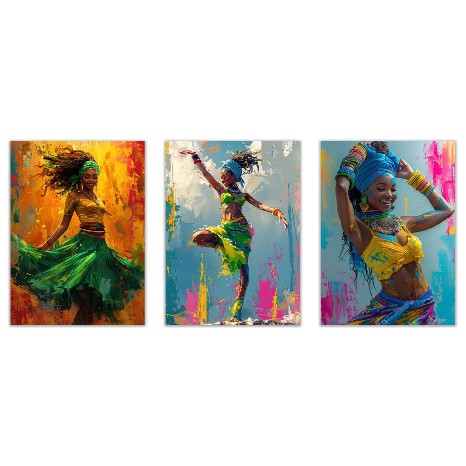 Amazon.co.jp: JOSUE 3 枚 アフリカの黒人女性 アートパネル