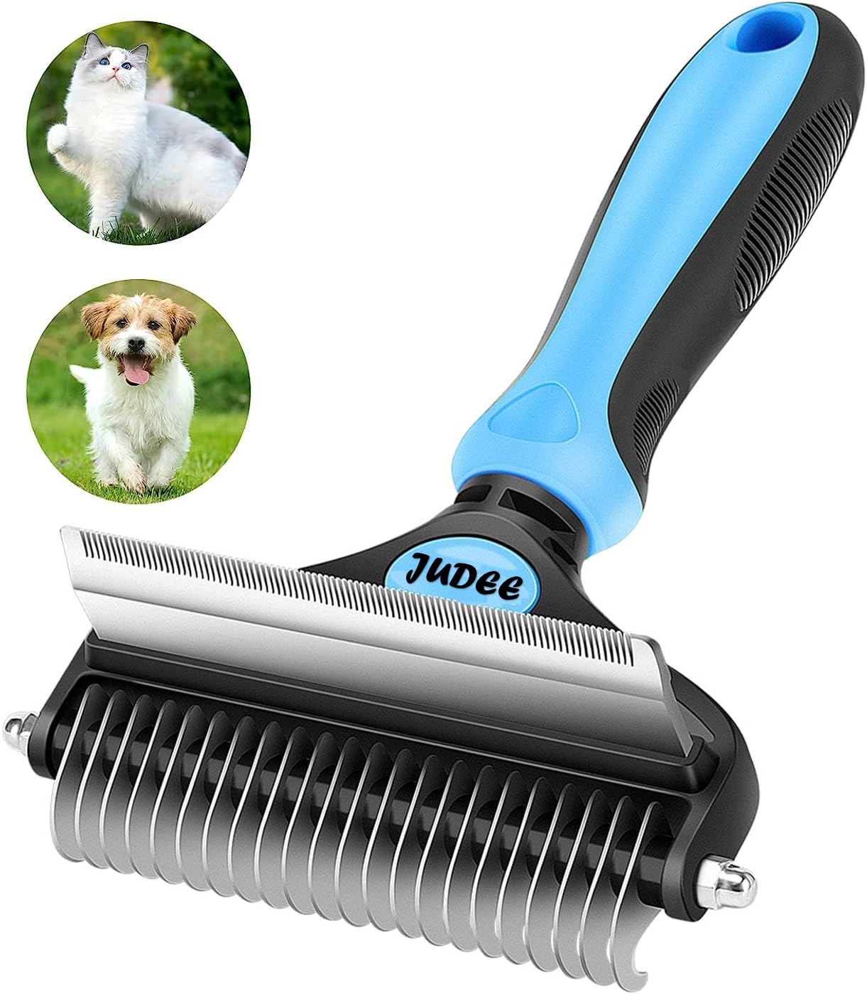 JUDEE® Dog Hair Comb for Dematting and Deshedding | 2-in-1 Tool Pet Grooming Brush | Dog Hair Brushes for Shedding and Removing Mats and Tangles | Comb for Dogs and Cat | Hair Remover Brush for Dogs (B0CCJFSZCT) Amazon Price History, Amazon Price Tracker