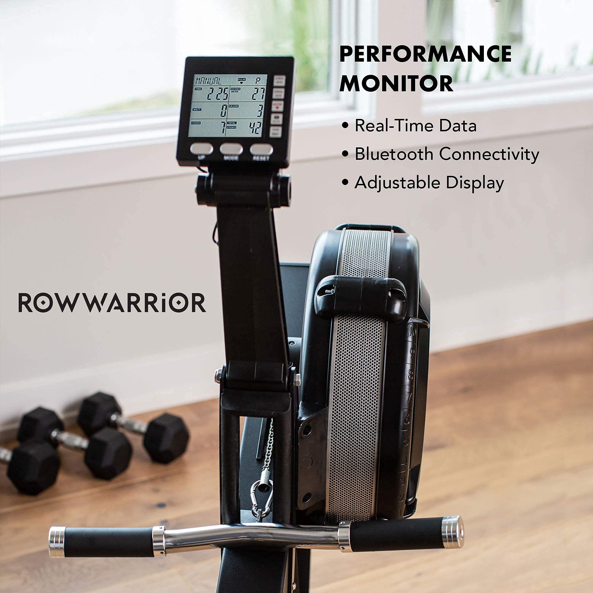 Rowing Machine Foldable Rower Machine for Home Gym, Row Machine with LCD Monitor