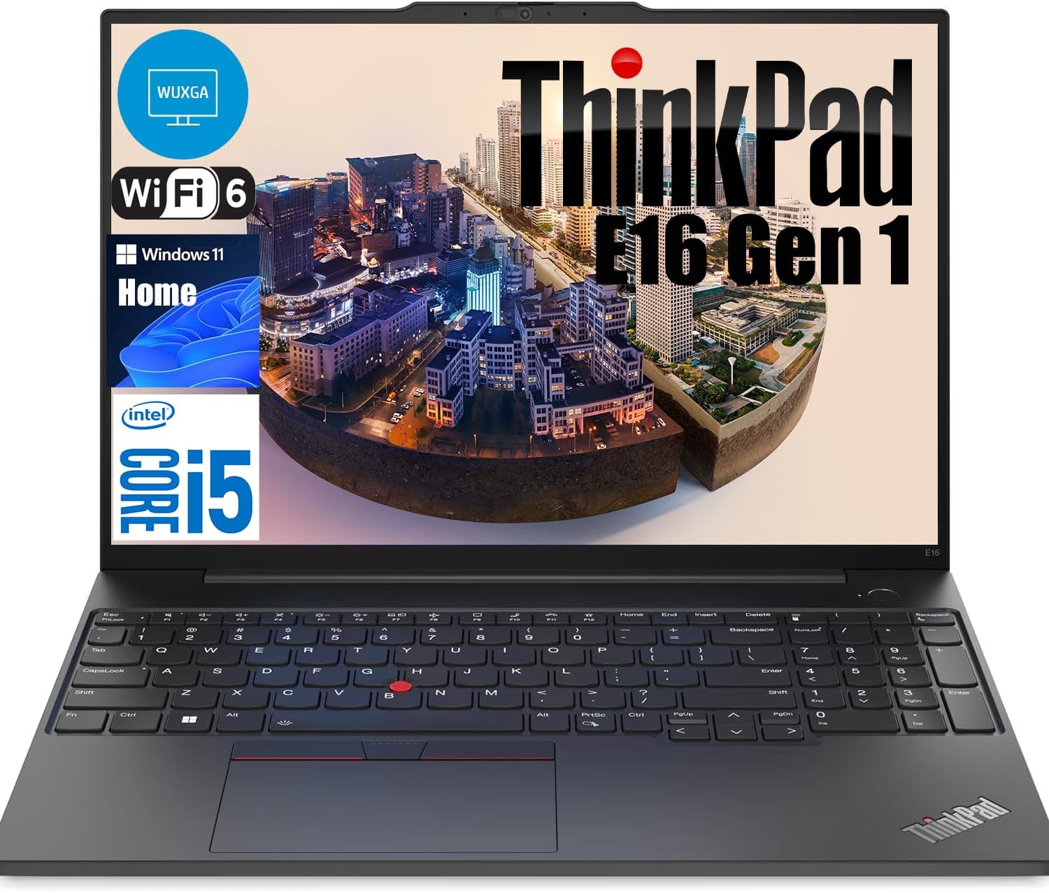 Lenovo ThinkPad E16 Business Laptop, 16-Inch WUXGA Display, Backlit Keyboard, Fingerprint Reader, Intel 13th Gen 10-Core i5-1335U | 24GB RAM, 1TB PCIe SSD | Thunderbolt 4, WiFi 6 | Windows 11